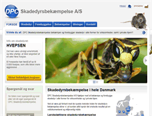 Tablet Screenshot of dpcskadedyr.dk